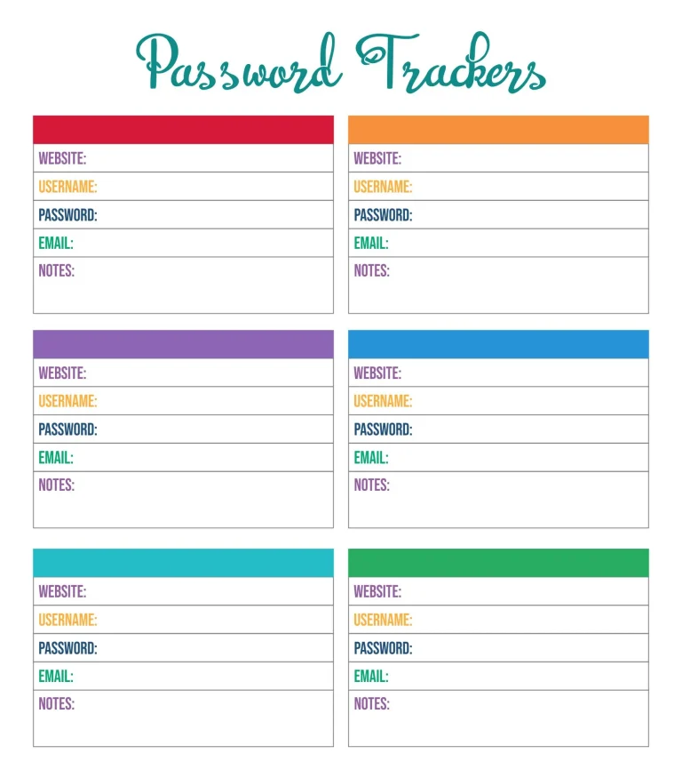 10 Best Free Printable Password Organizer PDF for 2024 10 Best Free Printable Password Organizer PDF for 2024